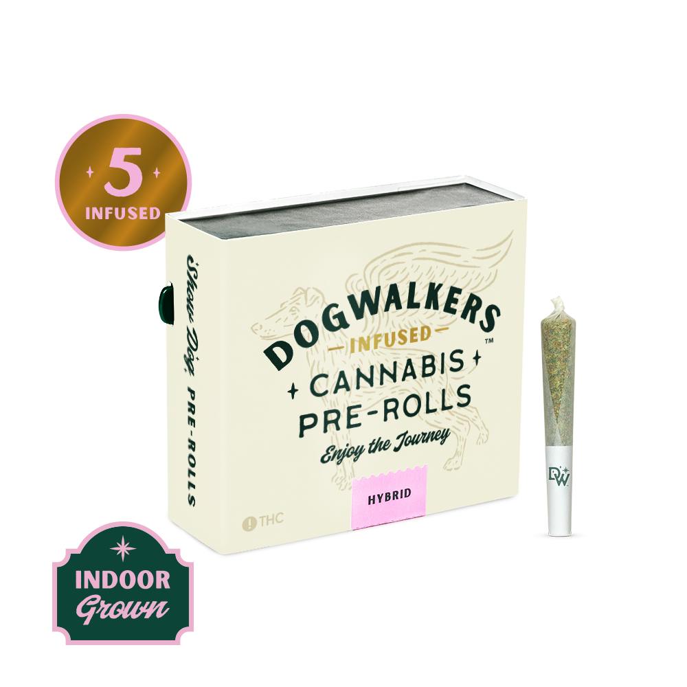 Dogwalkers OMG 5 Pack Mini Show Dogs Infused Pre Rolls .45g by Dogwalkers