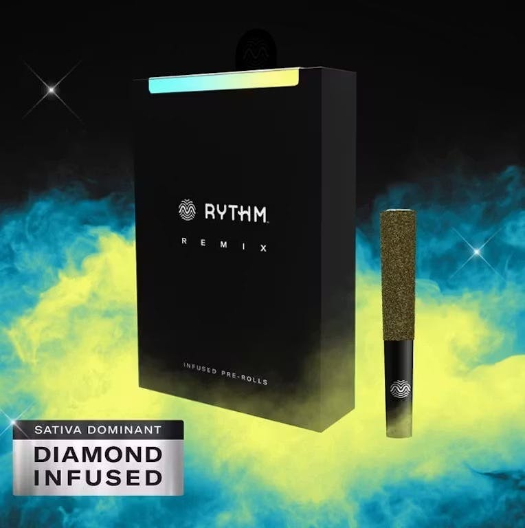RYTHM 5 Pack Remix Infused Pre Roll Durban Poison [.5g] by Rythm