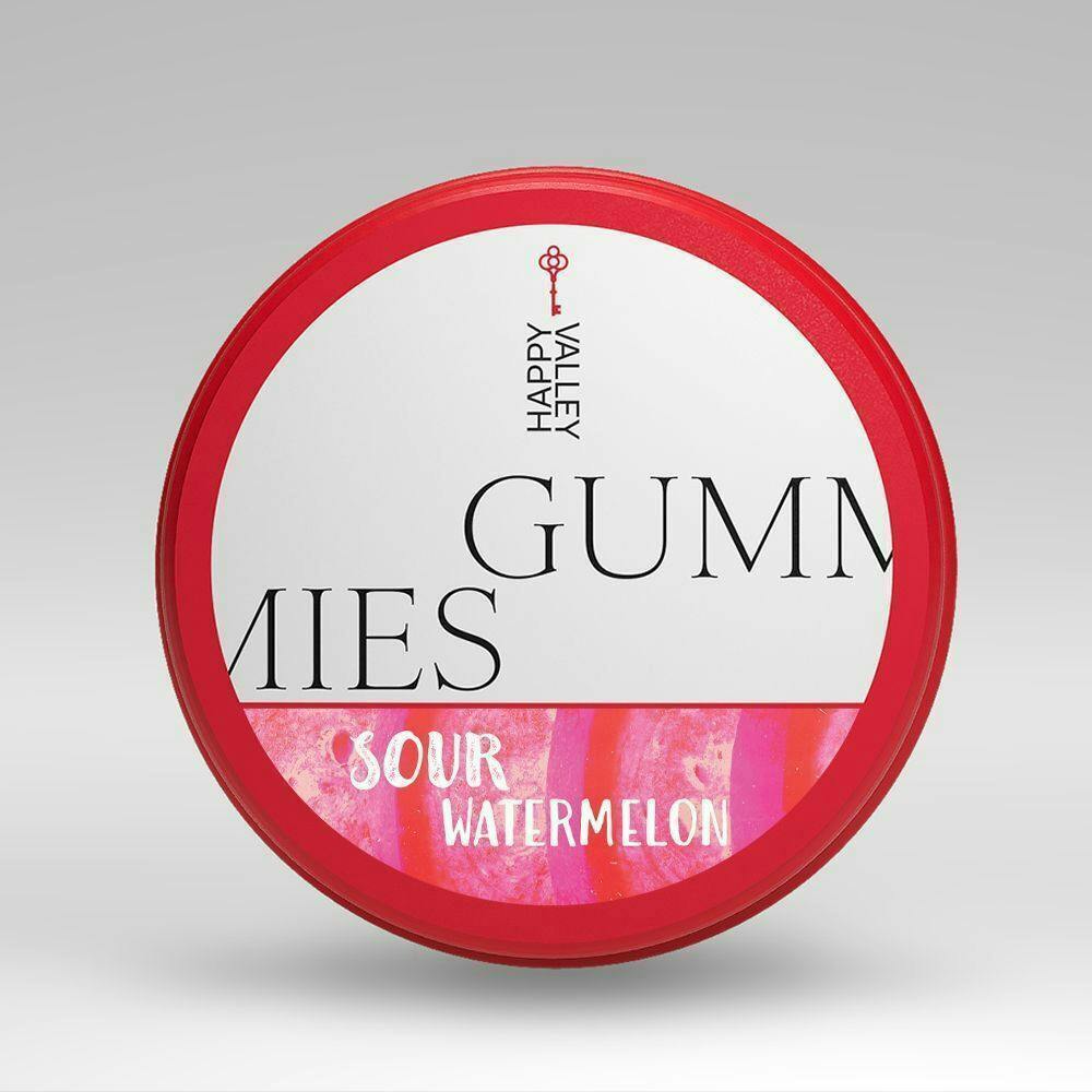 Sour Watermelon | Gummies 100mg THC by Happy Valley