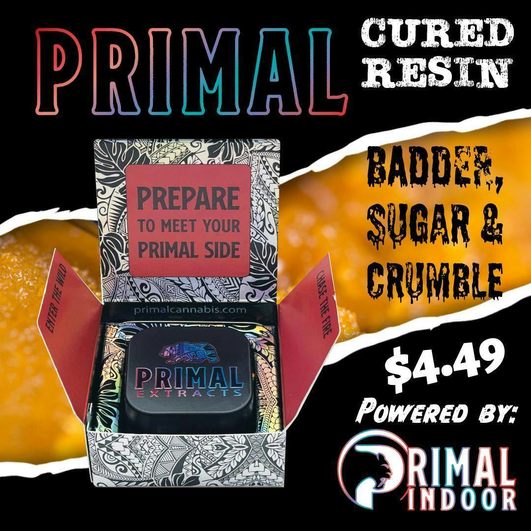 Grape Cake (H) Cured Resin Crumble powered by Primal Indoor