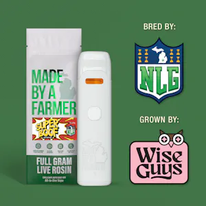 MADE BY A FARMER - Super Boof - 1g Live Rosin Disposable Vape Made by a Farmer x Wise Guys Farms
