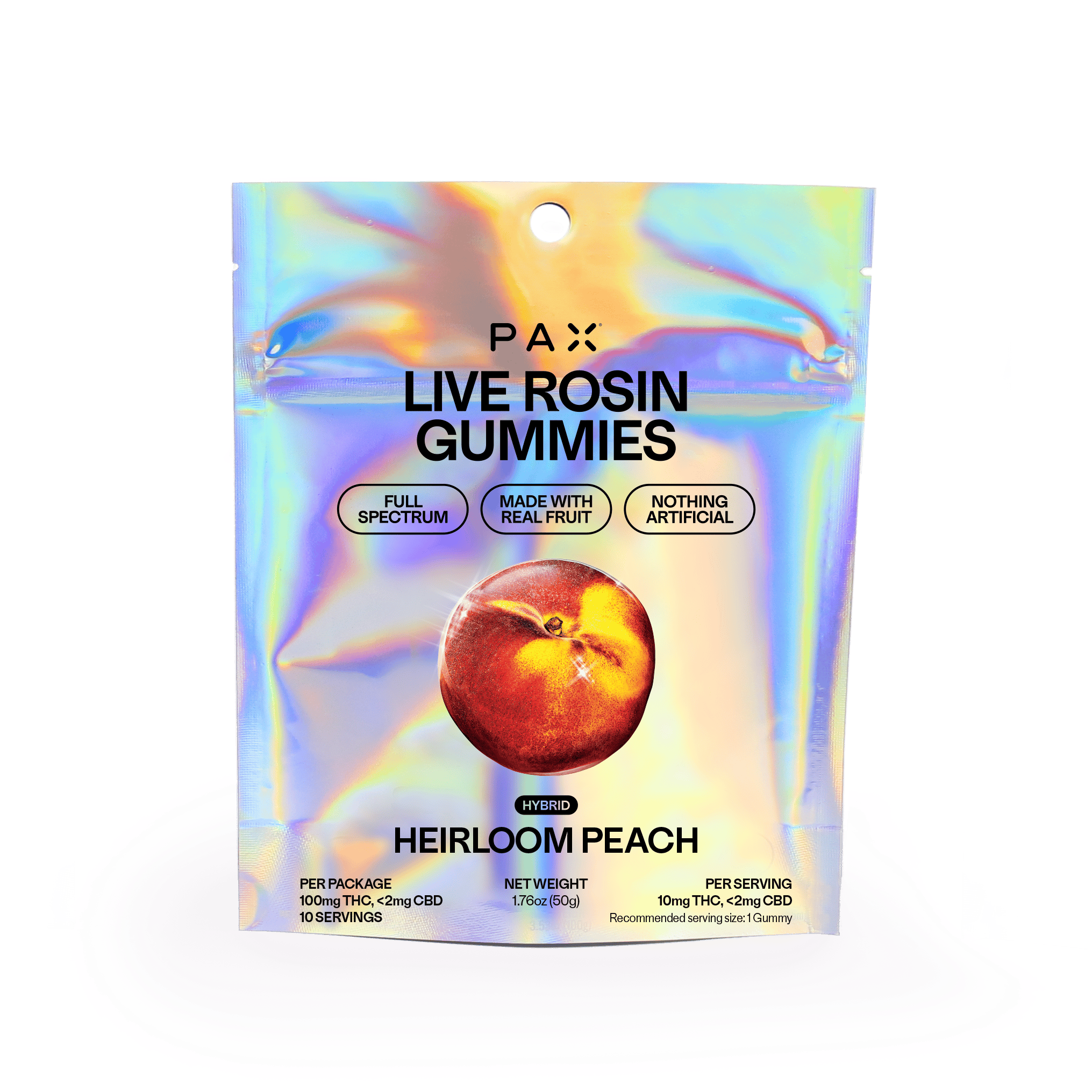 Heirloom Peach | Live Rosin Gummies | 10mg each | 10pk | 100mg