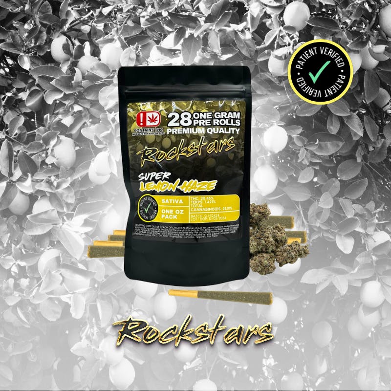 Rockstars - 28g Pre Roll Pack - Super Lemon Haze - 710Trading