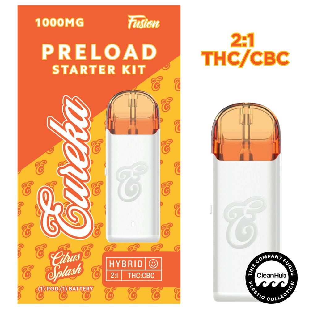 PRELOAD Starter Kit - 1g FUSION - Citrus Splash (2:1 THC/CBC) - EUREKA