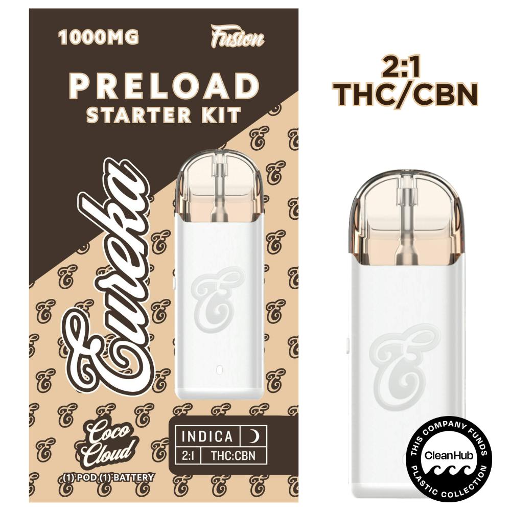 PRELOAD Starter Kit - 1g FUSION - Coco Cloud (2:1 THC/CBN) by EUREKA
