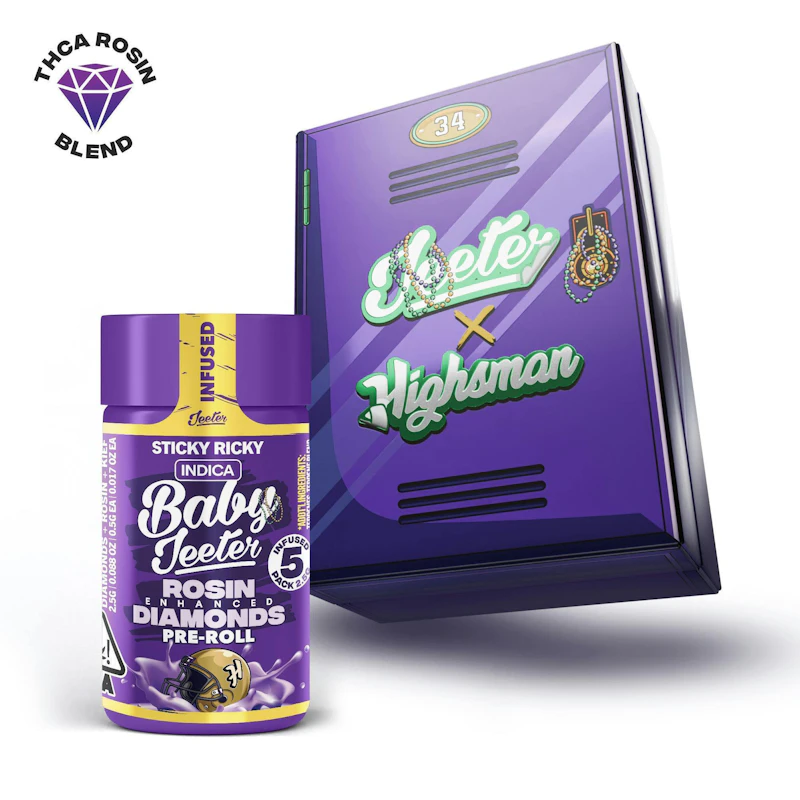 Jeeter Jeeter x Ricky Williams · Big Game - Sticky Ricky · Infused Minis · 5pk, Infused Pre-Rolls