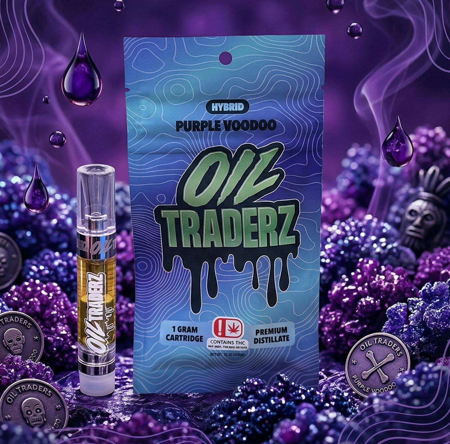 1g Purple Voodoo Cartridge - Oil Traderz (Hybrid) - Oil Traderz