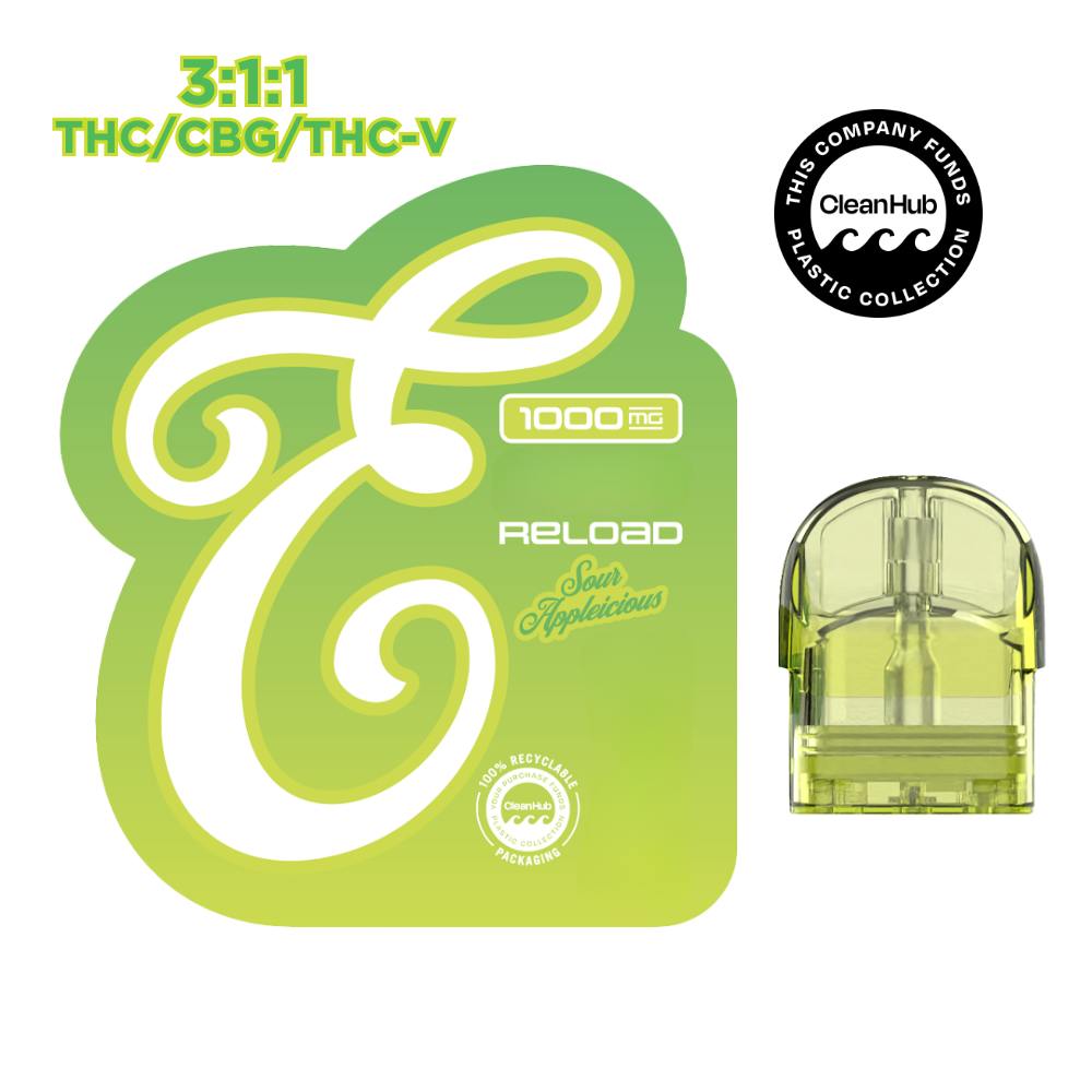 RELOAD - 1g FUSION - Sour Appleicious (3:1:1 THC/CBG/THCV) - EUREKA