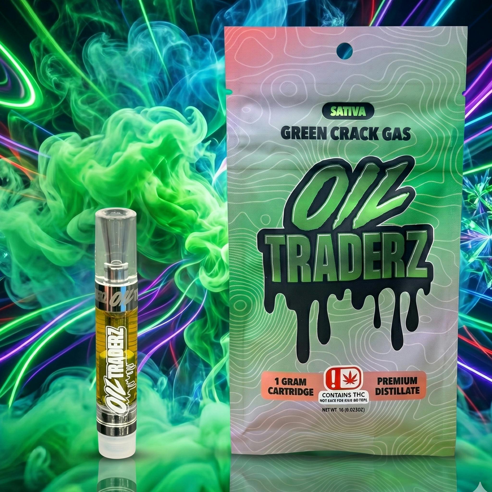 1g Green Crack Gas Cartridge - Oil Traderz (Sativa) - Oil Traderz