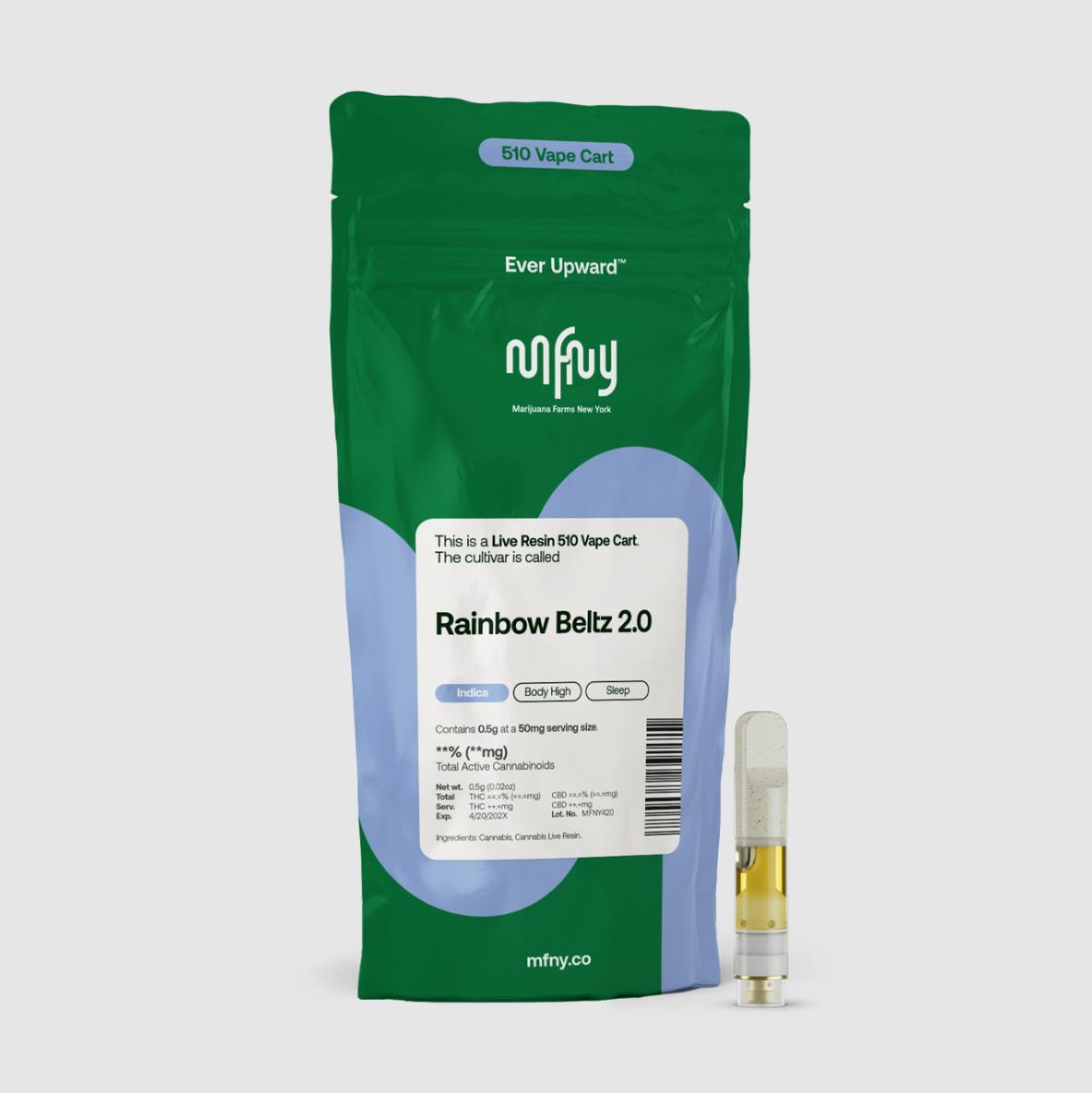 Rainbow Beltz 2.0 | Live Resin Cartridge | 0.5g by MFNY