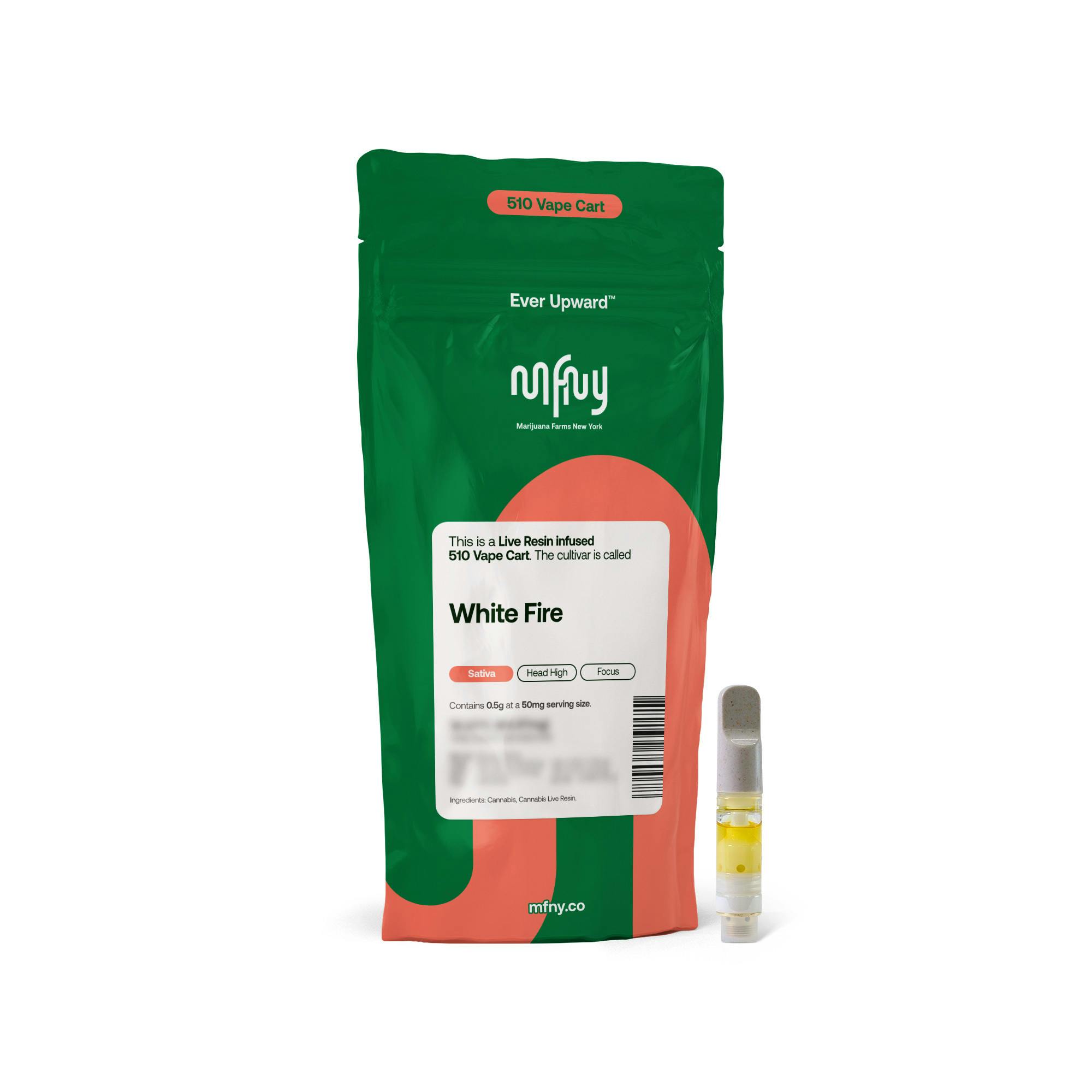 White Fire OG Live Resin 510 Vape Cart | 0.5g