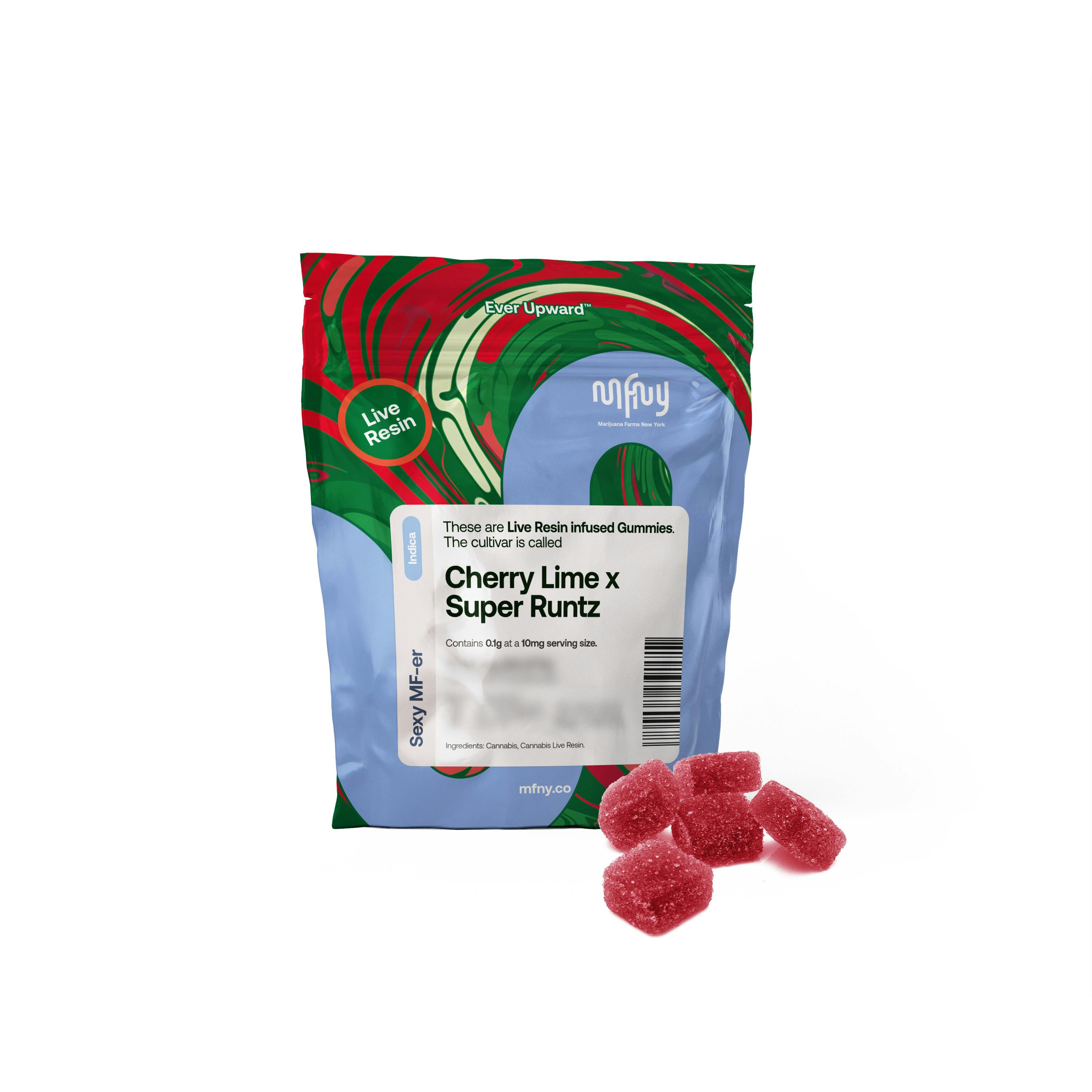 Cherry Lime x Super Runtz Live Resin Gummies | 100mg 10pk by MFNY