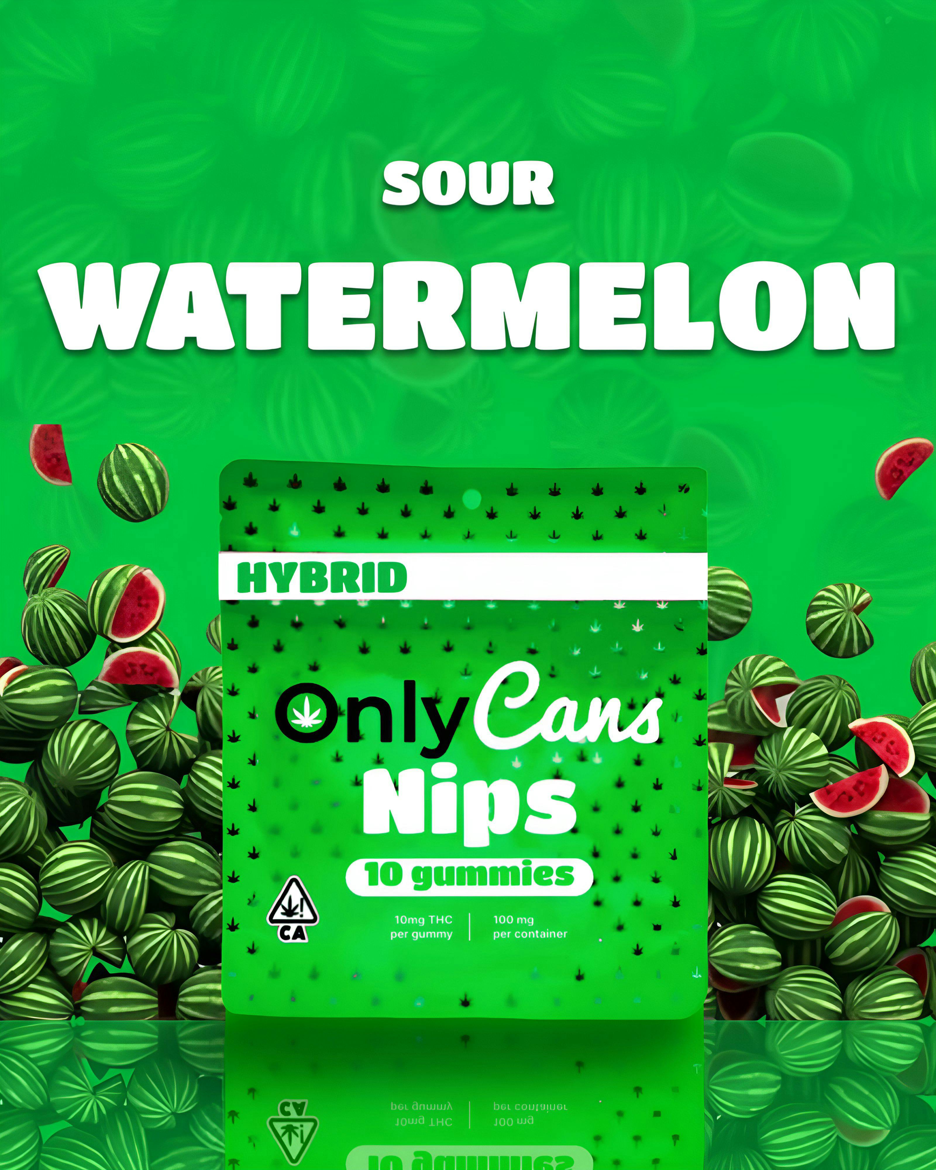 Sour Watermelon Hybrid Nips Gummies