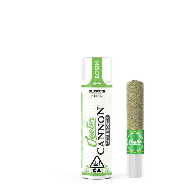 Jeeter Bluscotti · Live Rosin Cannon · Infused Joint · 1.3g, Infused Pre-Rolls