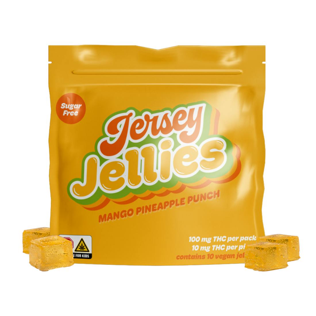 Cured Resin Sugar-Free Mango Pineapple Punch Gummies by Jersey Jellies