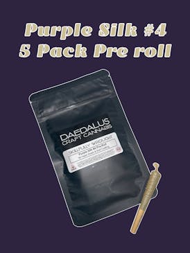 Purple Silk #4 Pre-Roll w/ Rosin & Kief Coating - 1 1/4s - 5 Pack