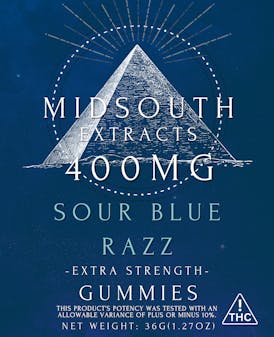 Gummies - 400mg/10pk - Sour Blue Razz