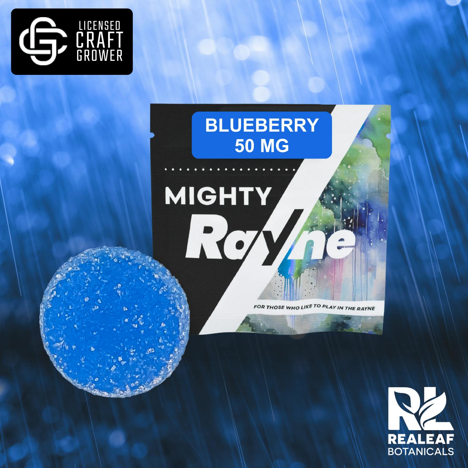 Mighty Rayne Macro Gummy - Blueberry 50mg
