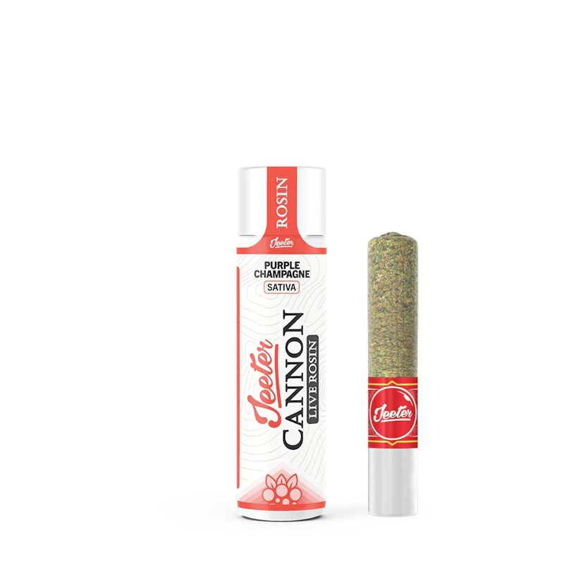 Jeeter Purple Champagne · Live Rosin Cannon · Infused Joint · 1.3g, Infused Pre-Rolls
