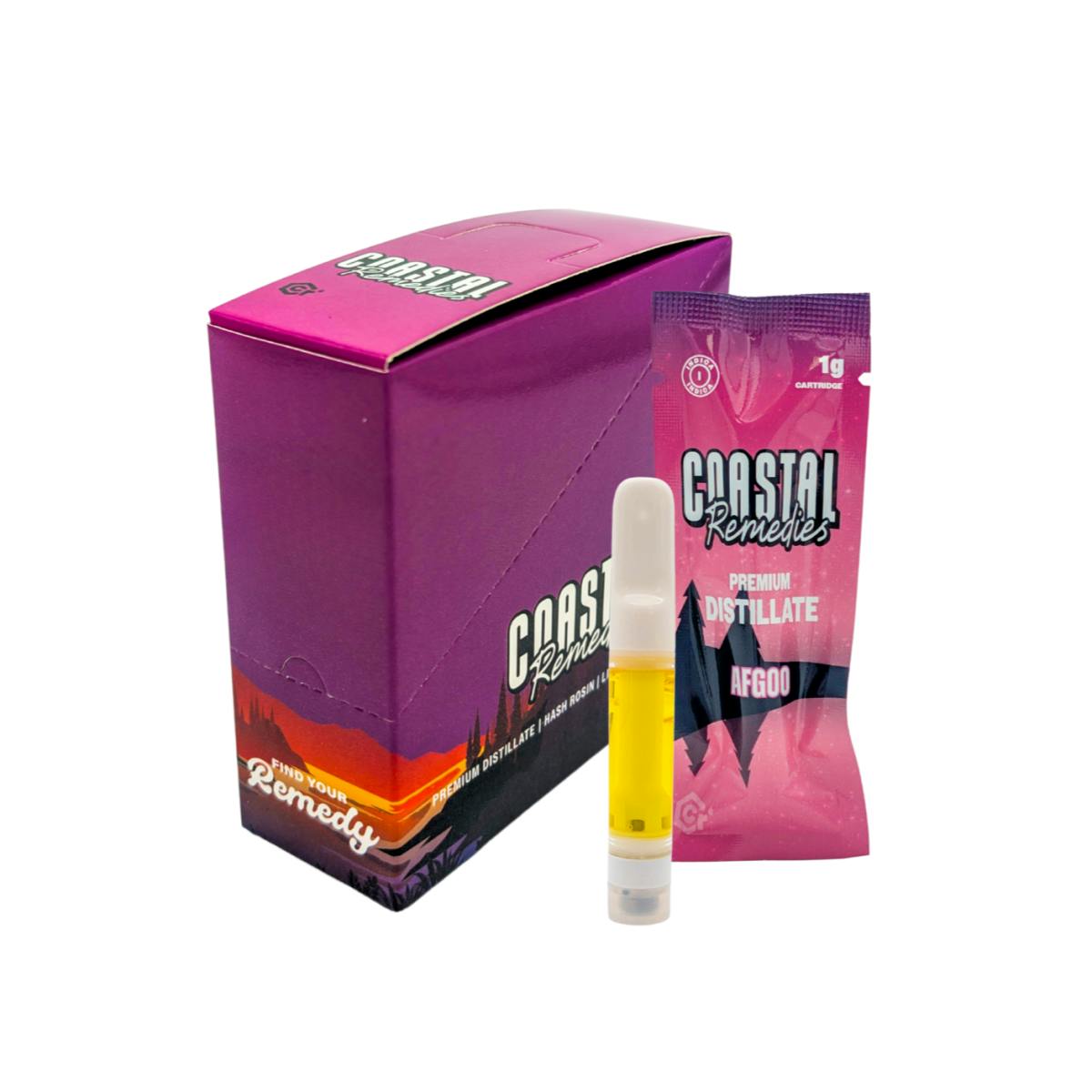 Afgoo | 1g Distillate Cartridge | Coastal Remedies at Kind Acres Farm (Medical)