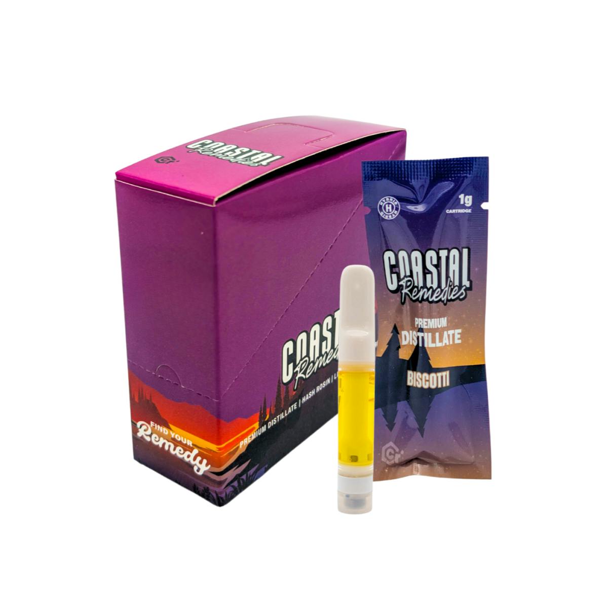 Biscotti | 1g Distillate Cartridge | Coastal Remedies at Kind Acres Farm (Medical)