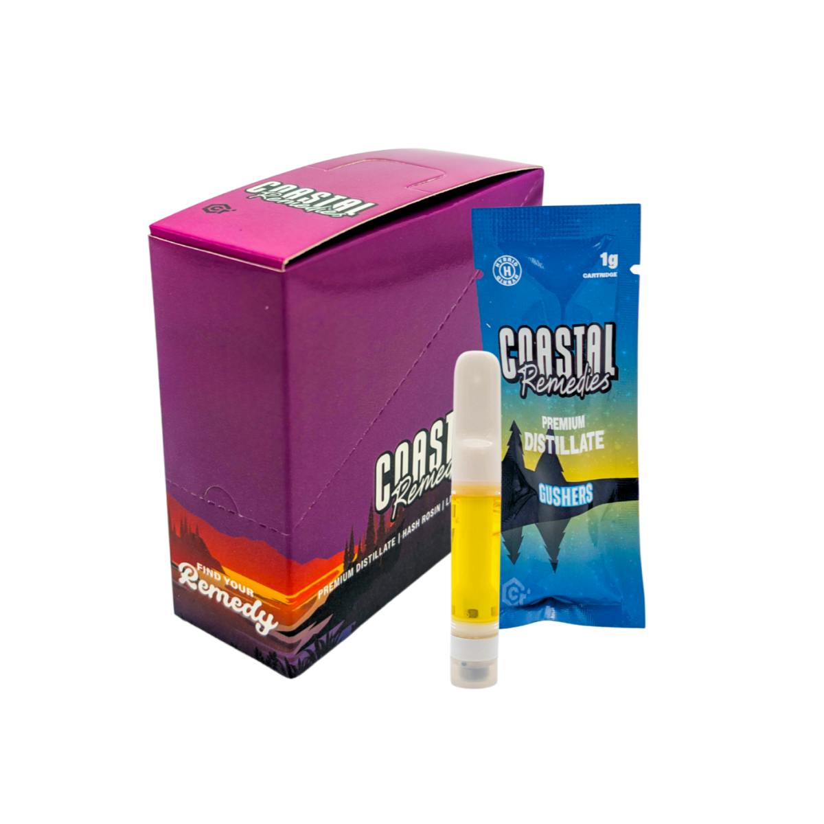 Gushers | 1g Distillate Cartridge | Coastal Remedies at Kind Acres Farm (Medical)