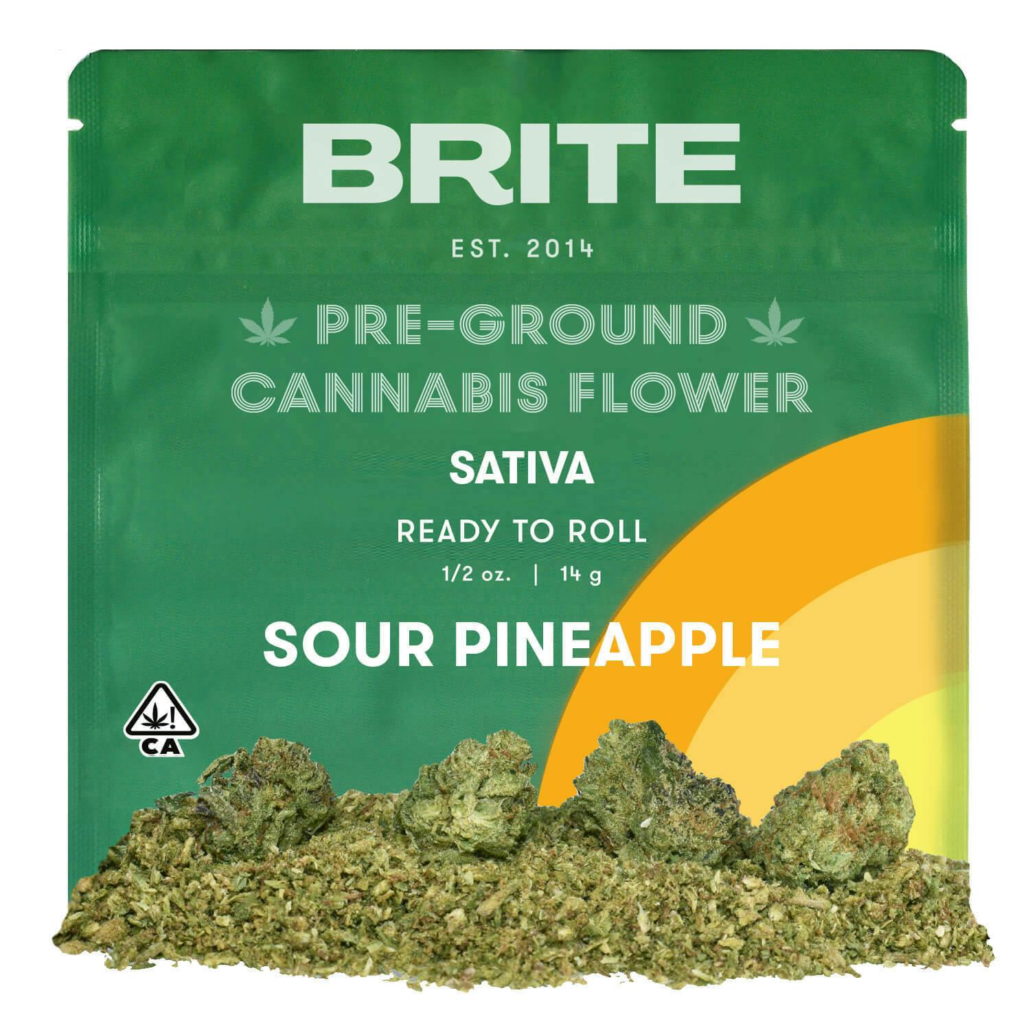 BRITE Pre-Ground Sun-Grown Flower (14g) - Sativa - Sour Pineapple ...