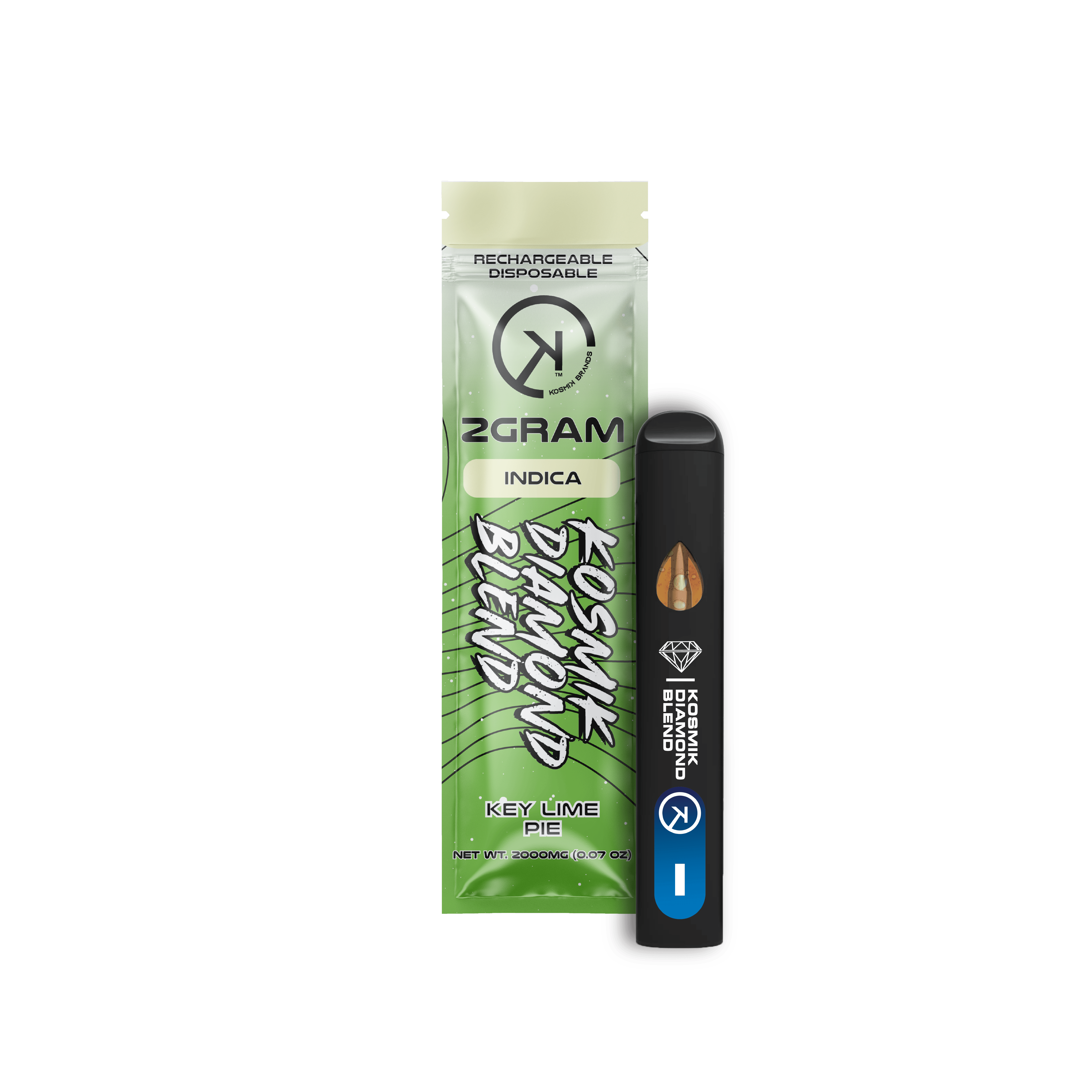 2g Live Resin Kosmik Diamond Blend Vape | Indica | Key Lime Pie | OK by Kosmik Brands