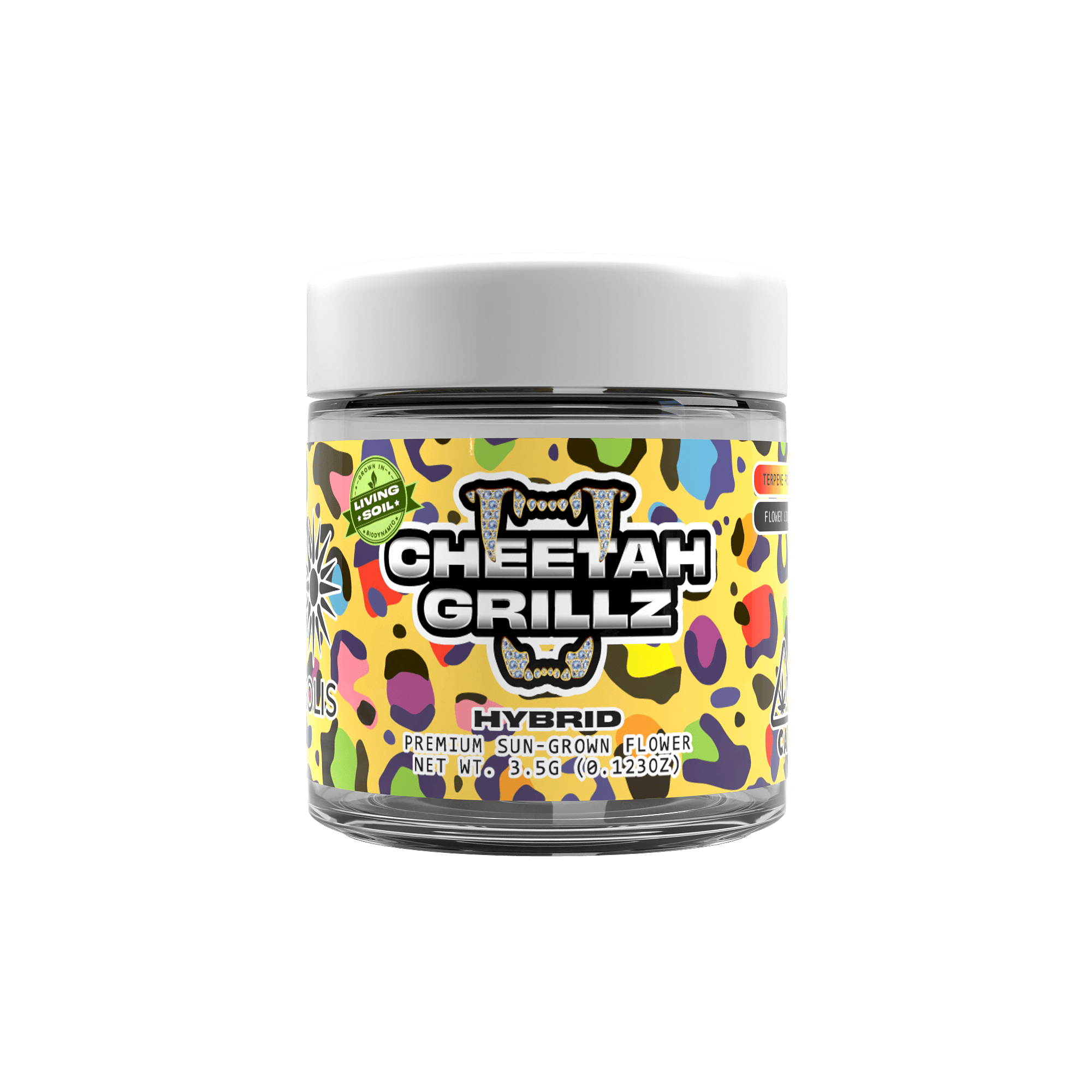 Cheetah Grillz | Jarred Flower (3.5g) | Hybrid - Solis
