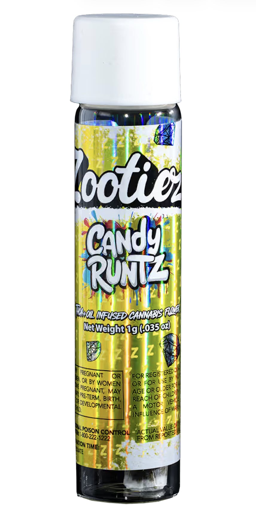 Zootiez 1g Infused Pre-Roll (EXTRA STRENGTH) - Candy Runtz by Zootiez