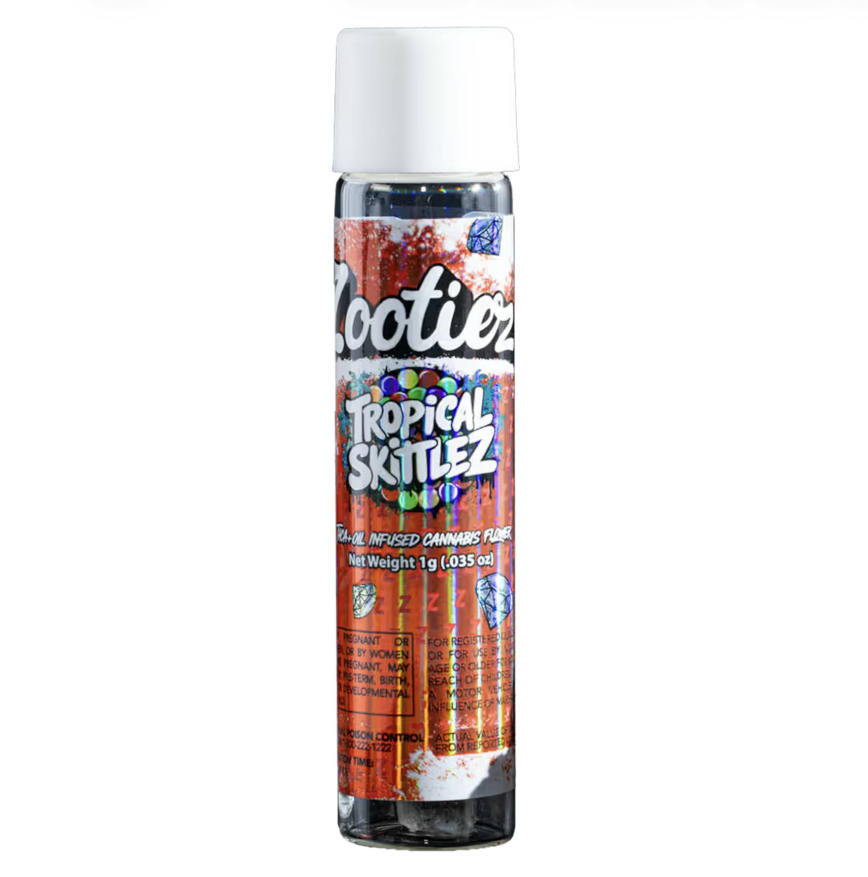 Zootiez 1g Infused Pre-Roll (EXTRA STRENGTH) - Tropical Skittlez by Zootiez