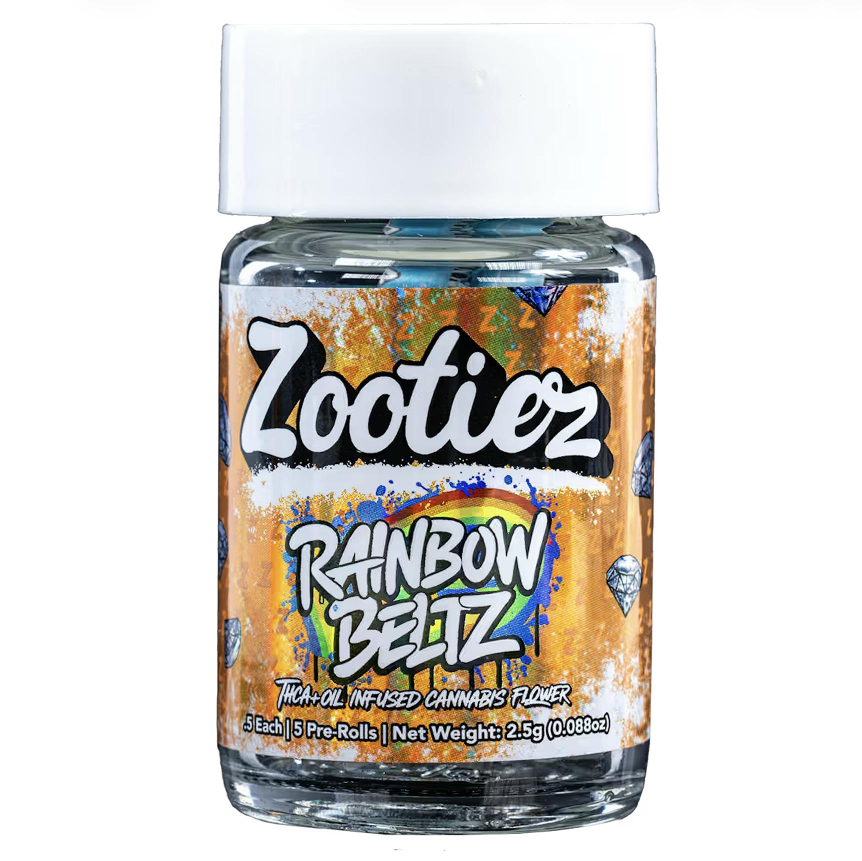 Zootiez 0.5g Pre-Roll 5-pack (EXTRA STRENGTH) - Rainbow Beltz