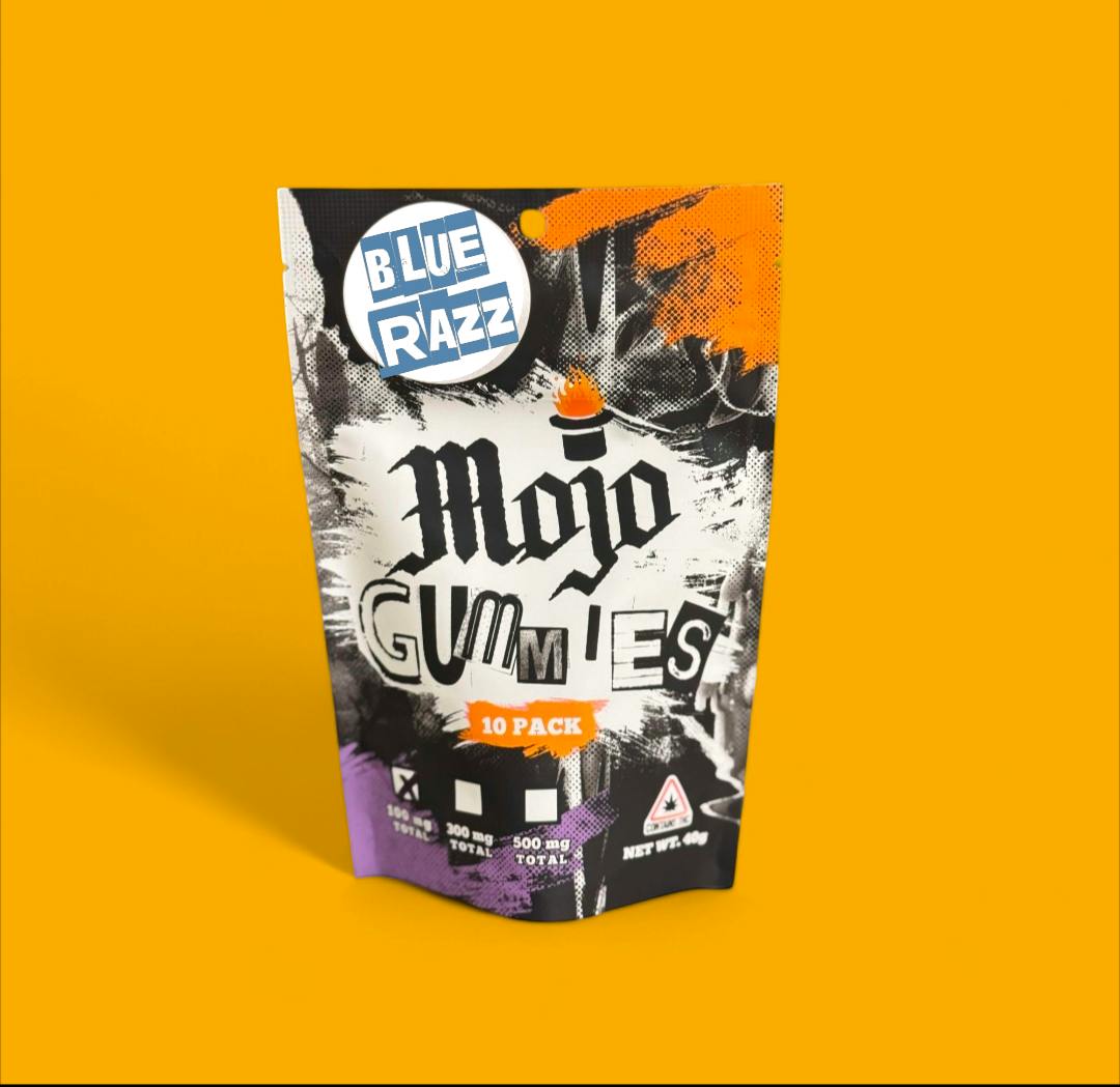MOJO BLUE RAZZ GUMMIES by Mojo Medibles