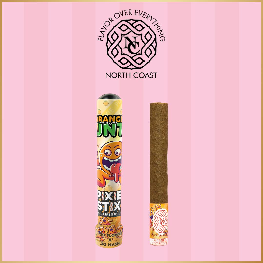 North Coast Orange Runtz Hemp Paper Pixie Stix 1.5g by North Coast