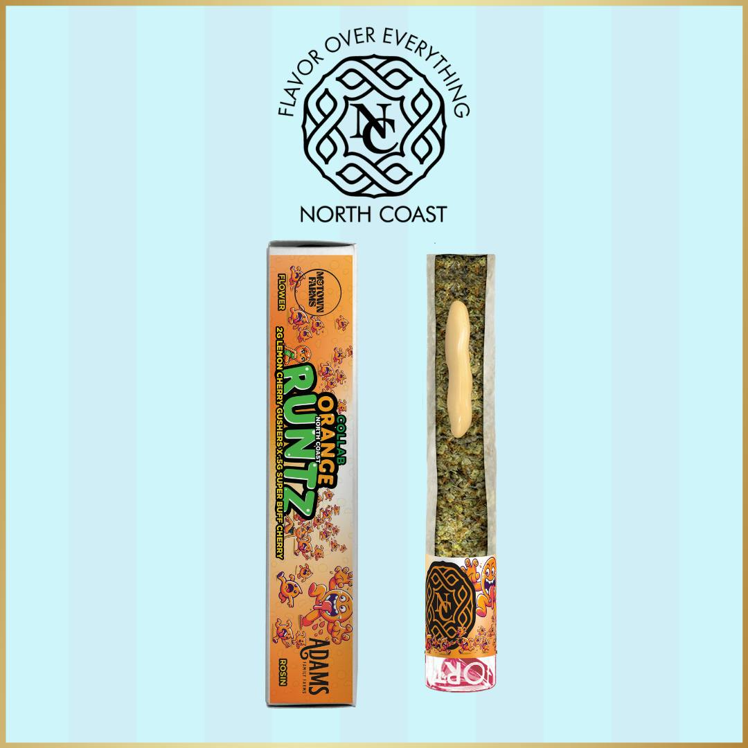 North Coast Orange Runtz Rice Paper Donut 2.5g