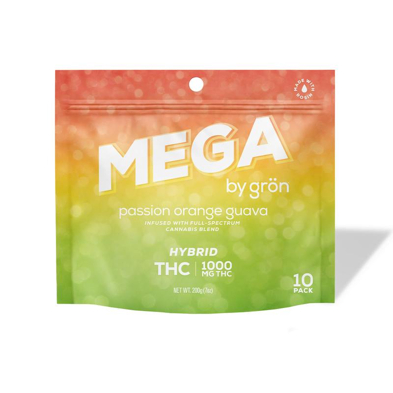 Grön THC Passion Orange Guava Mega Pearl 10 Pack