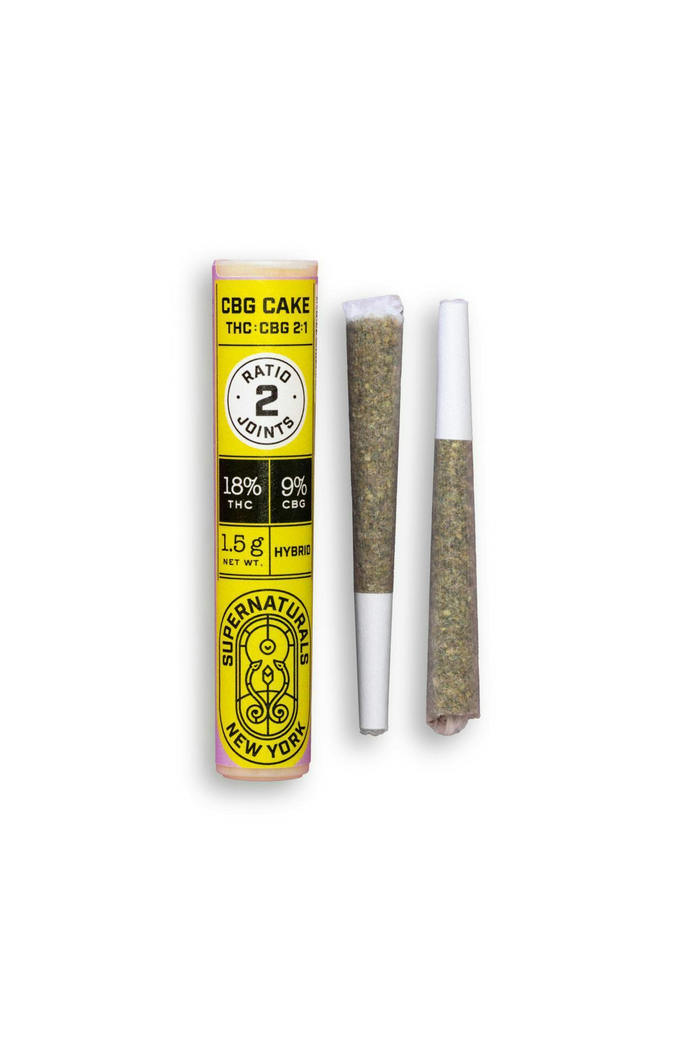Supernaturals | CBG CAKE 2:1 (THC:CBG) | Joints | 0.75g each | 2pk