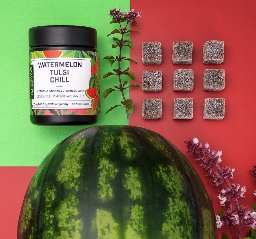 Supernaturals | Watermelon Tulsi Chill Gummies | 100mg | 10ct | 10mg/ea by Supernaturals New York
