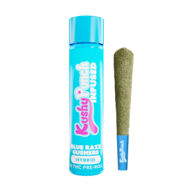 1G Kushy Punch Infused Liquid Diamond Preroll - Blue Razz Gushers