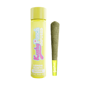 1G Kushy Punch Infused Liquid Diamond Preroll - Lemon Runtz