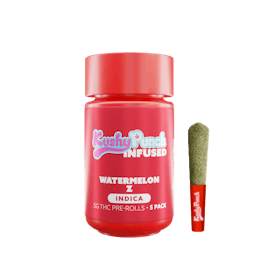 5PK Kushy Punch Infused .5g Liquid Diamond Prerolls - Watermelon Z