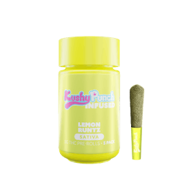 5PK Kushy Punch Infused .5g Liquid Diamond Prerolls - Lemon Runtz