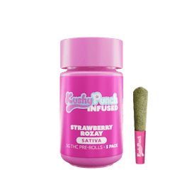 5PK Kushy Punch Infused .5g Liquid Diamond Prerolls - Strawberry Rozay