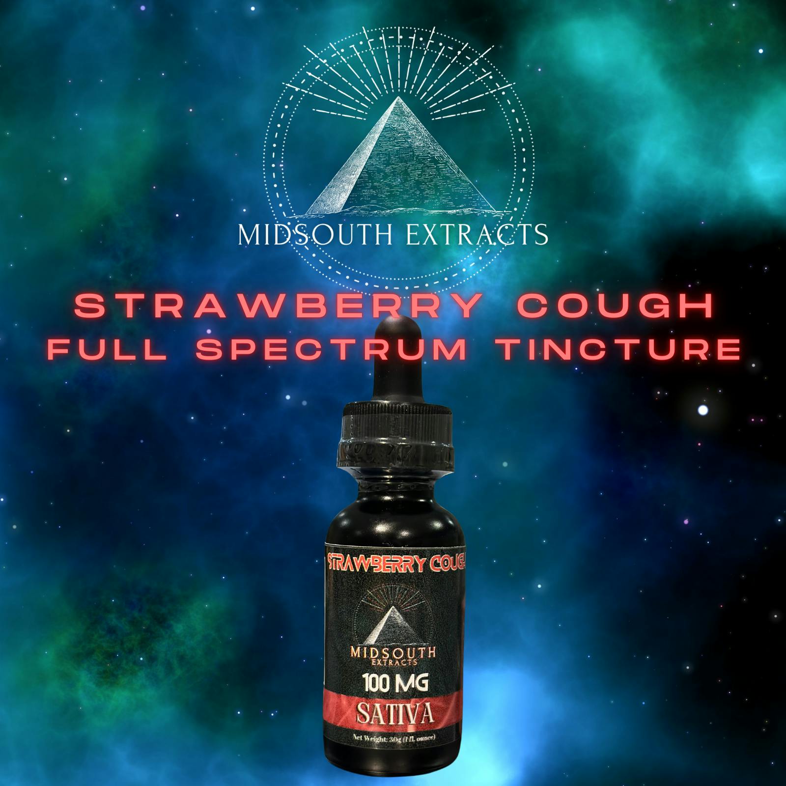 100mg Tincture - Strawberry Cough by MidSouth Extracts
