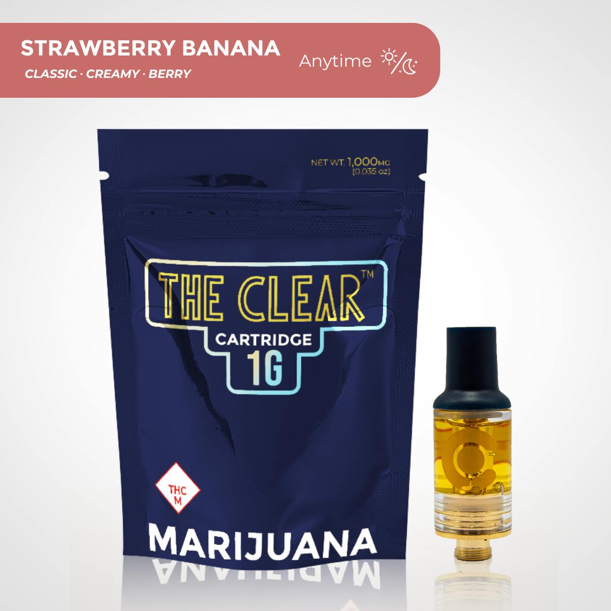 Elite Cartridge 1000mg | Strawberry Banana by CLEAR Brands
