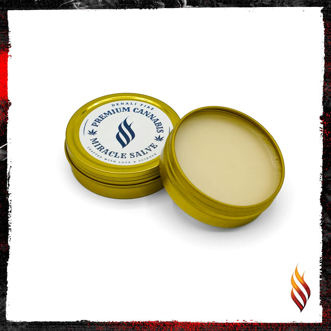 Denali Fire Miracle Salve - 2 Oz Tin. 100mg THC, 700mg CBD by Denali Fire
