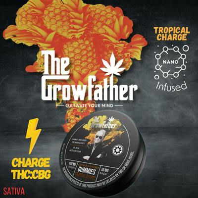 The Growfather Tropical Charge [THC:CBG] 100mg Fast Acting Gummies by The Growfather