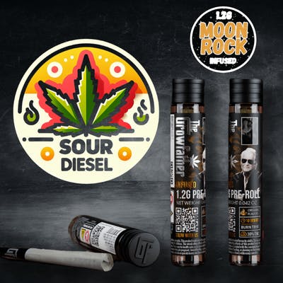 1.2G XL Sour Diesel Moonrock Infused Preroll -Sativa at Carry-On Cannabis