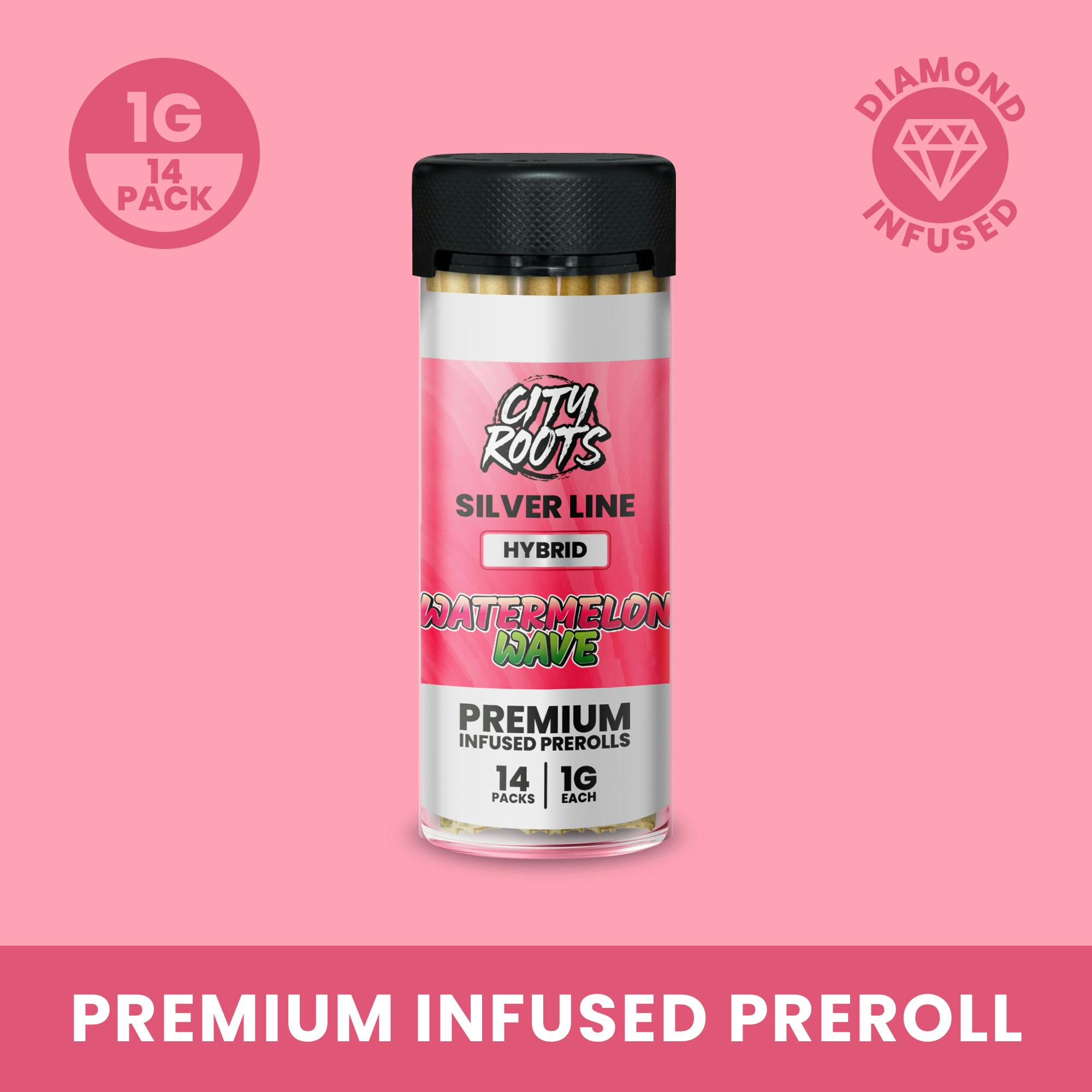 Watermelon Wave (Hybrid) 14pk Infused Prerolls 14g - City Roots