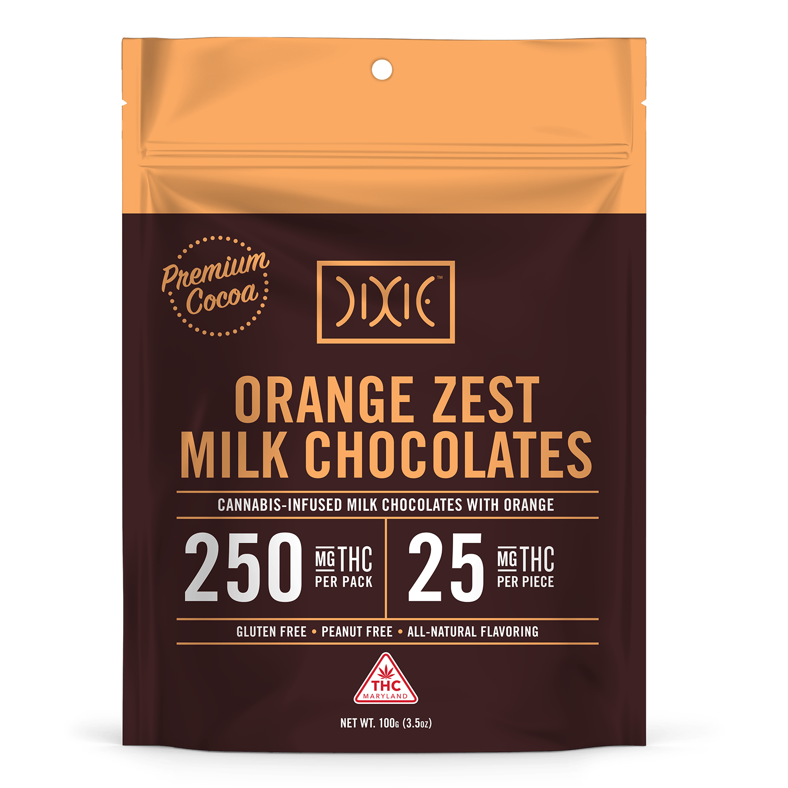 Dixie Milk Chocolate Orange Zest [25mg] by Curio Wellness™